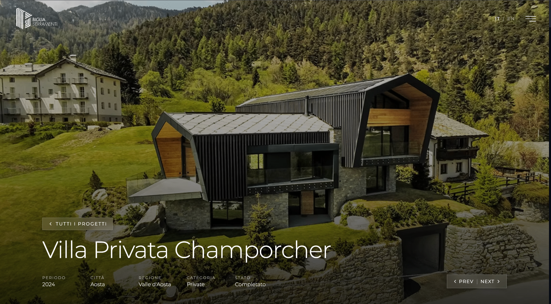 Biglia Serramenti — Villa Privata Champorcher